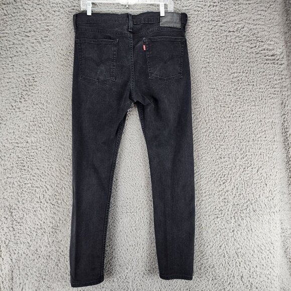 Levi's Jeans Mens 34x32 510 Black Skinny Stretch Mid Rise Cotton Blend - Picture 1 of 13